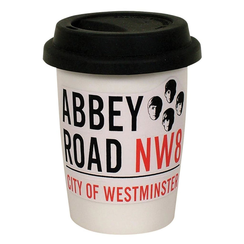 Abbey Road Double Walled Mug with Lid (Black)