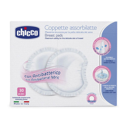 Chicco Breast Pads with Anti-Bacterial Fabric 30pc