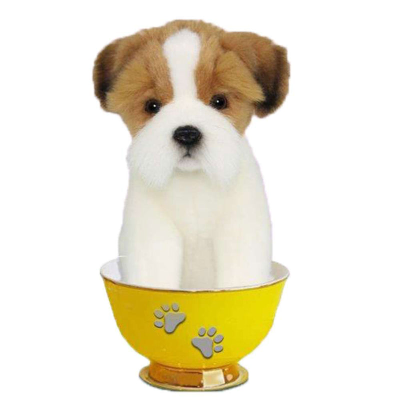 Jouet en peluche réaliste pour chien, tasse de thé, 15 cm