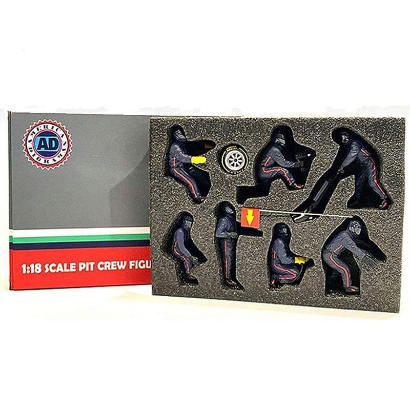 Pit Crew F1 1:18 Schaal Figurine (set van 7)