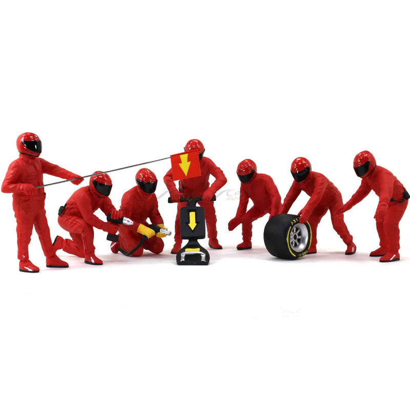 Pit Crew F1 1:43 schaal Figurine (set van 7)