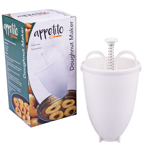 Appetito Plastic Doughnut Maker (White)