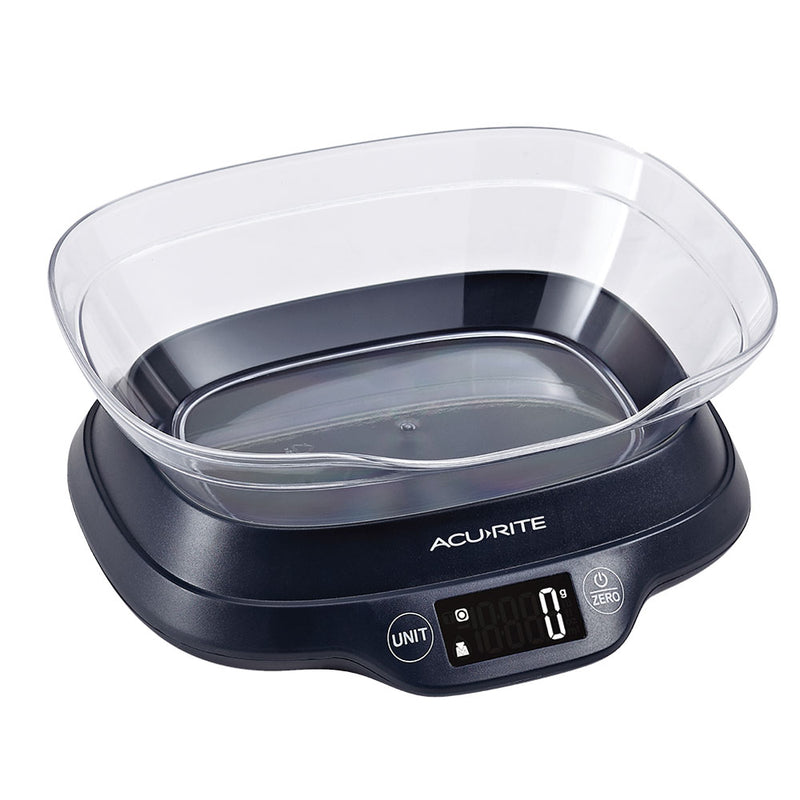 Acurite Digital Scale w/ Bowl & Backlight 1g/5kg (Black)