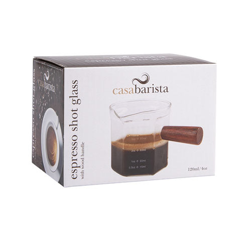 Casabarista Espresso Shot Glass with Wood Handle 120mL