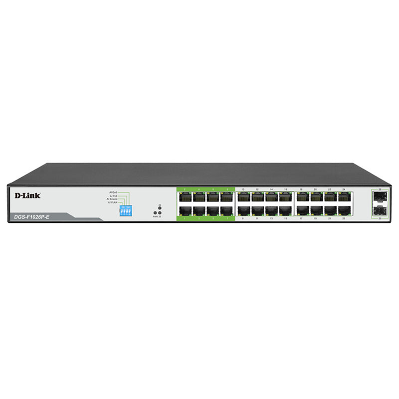 D-Link Gigabit Poe Switch met 2 uplink-poorten