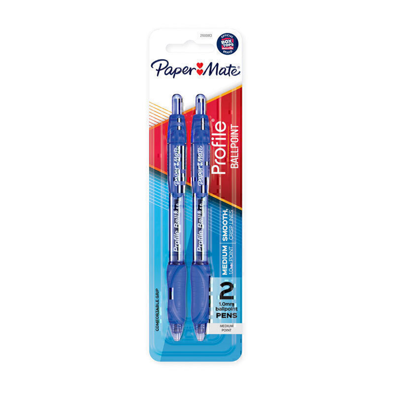 PM profiel intrekbare ballpen 1,0 mm 2pk (doos van 6)