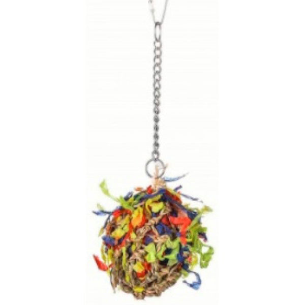 Hanging Shredded Paper Ball Pet Toy 13cm