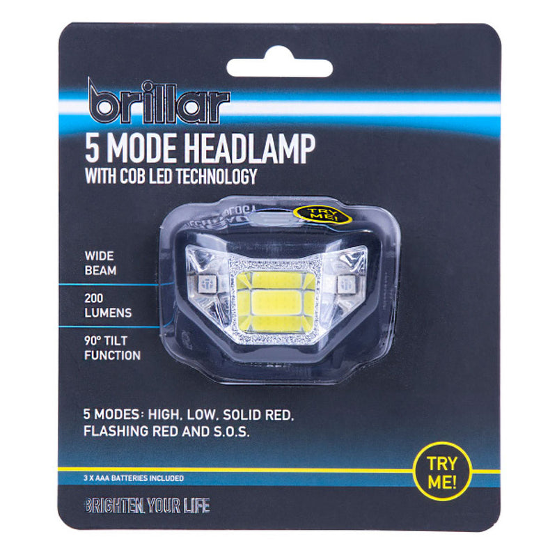 Lampe frontale brillante avec COB LED