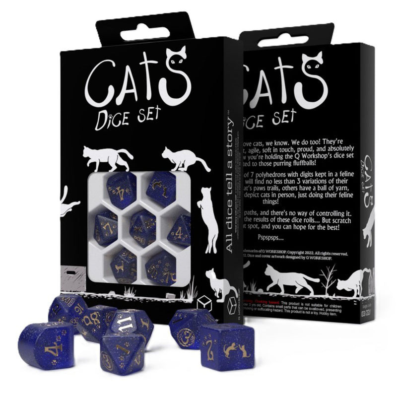 Q Atelier Cats Modern Dice Set 7pcs