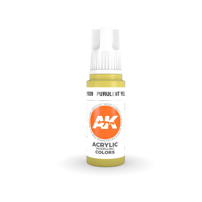 AK Interactive 3Gen Yellow acrylique Paint 17 ml