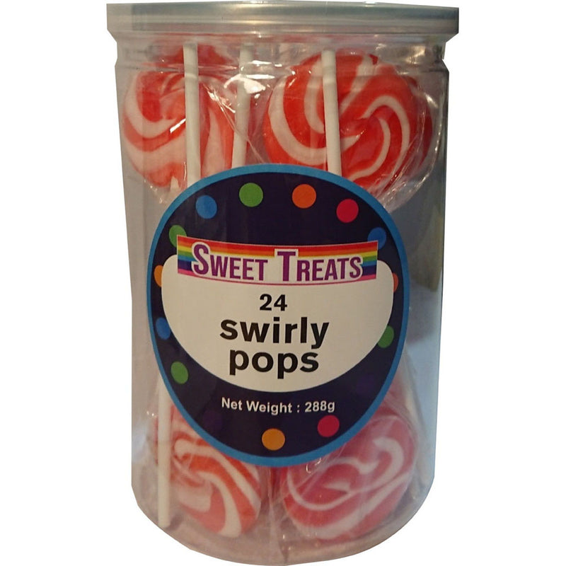 Zoete traktaties kleine swirly pops 4 cm (24x12g)