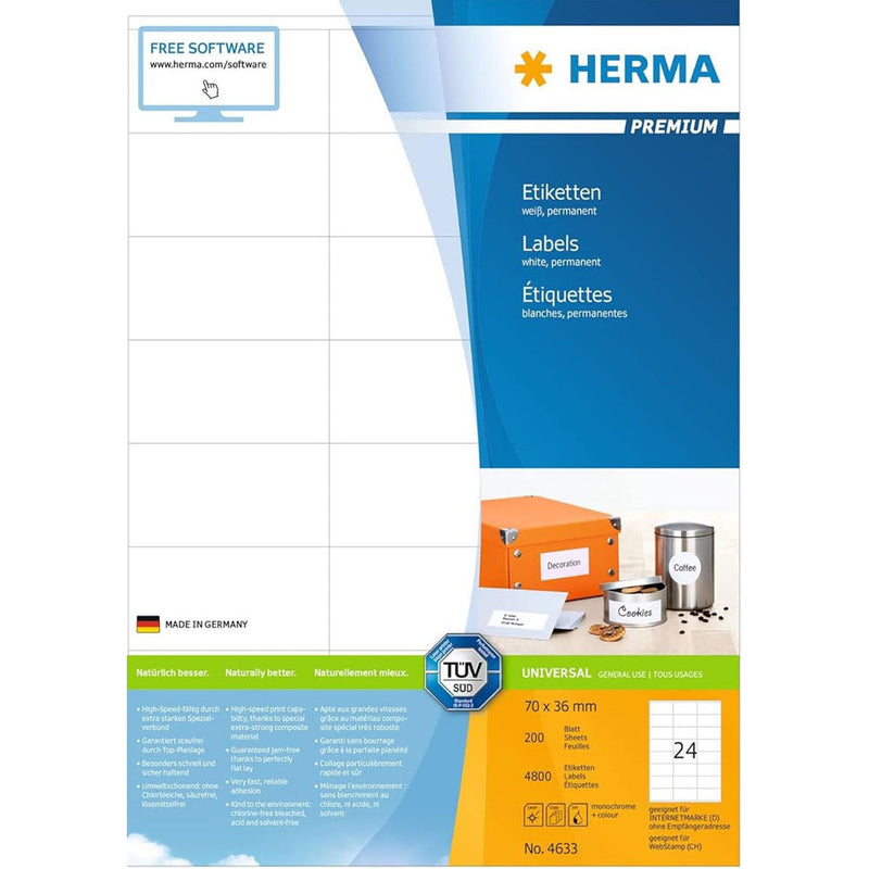 Herma Premium Labels A4 70mm 200pc