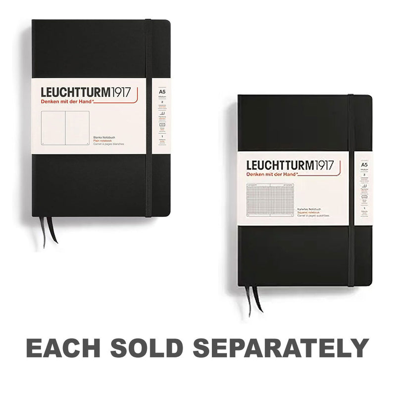 Leuchtturm Leather A5 Notebook 251pg (Black)