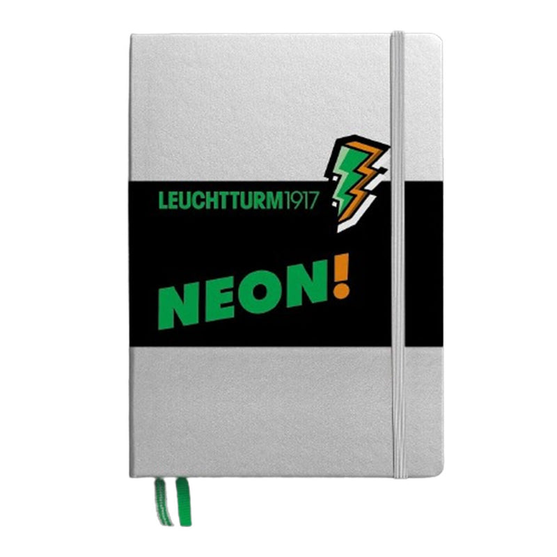 Leuchtturm HC Silver and Neon Dotted A5 Notebook