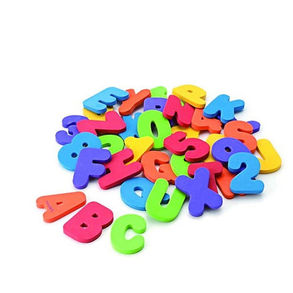 Alphabets & Numbers Bath Foam Stickers 36pcs