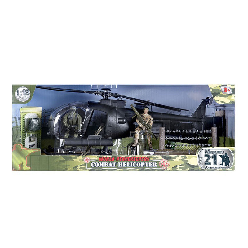 World Peacekeepers Combat Helicopter with 2 Figures 1:18