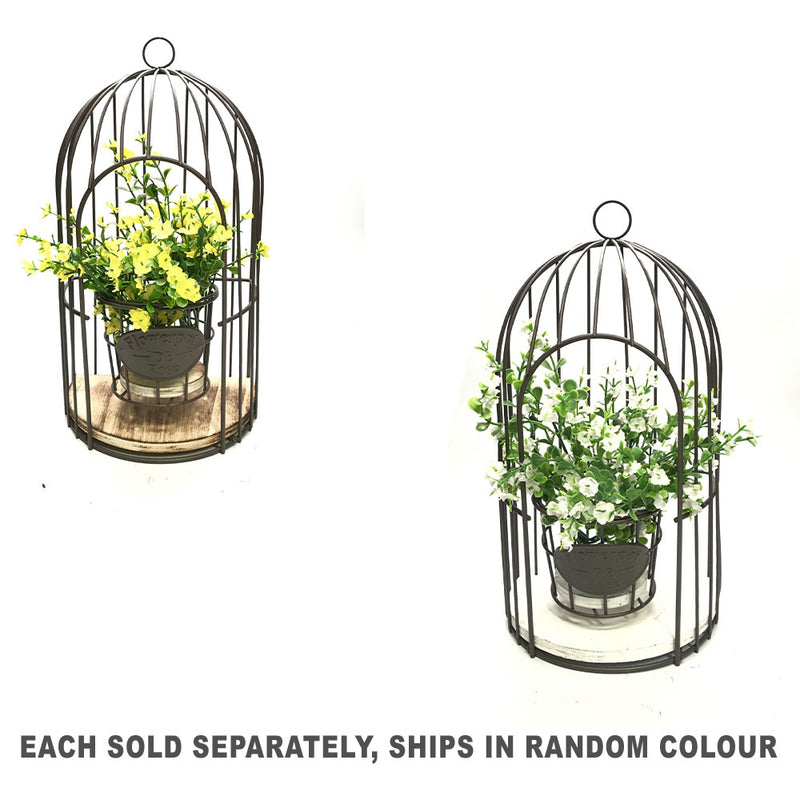 Birdcage met bloemendecor