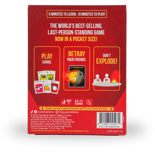 Grab & Game Exploding Kittens Party Game