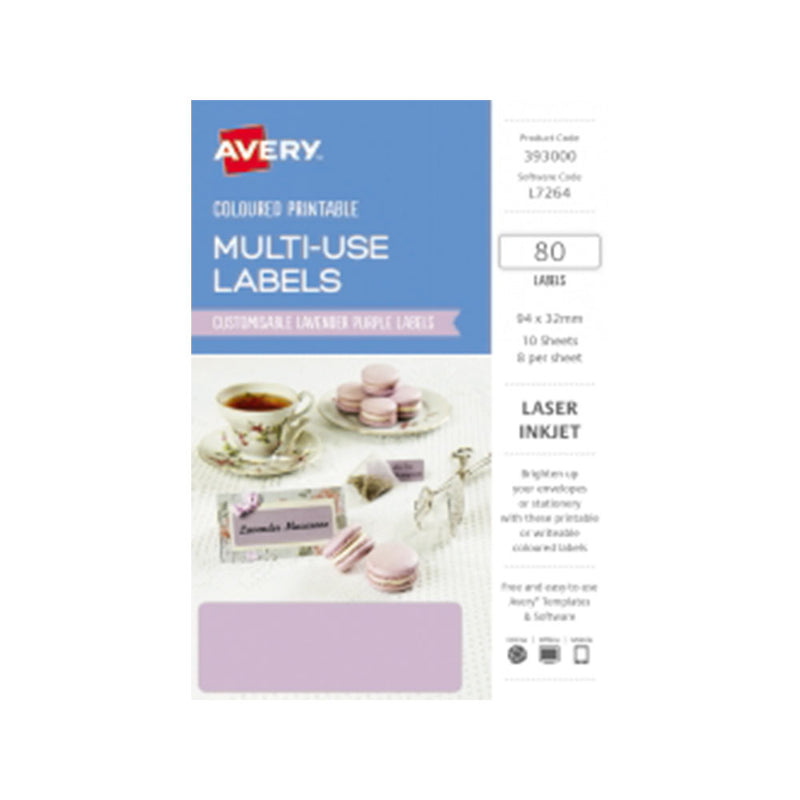 Avery rechthoekig laserlabel 80 stcs (94x32 mm)