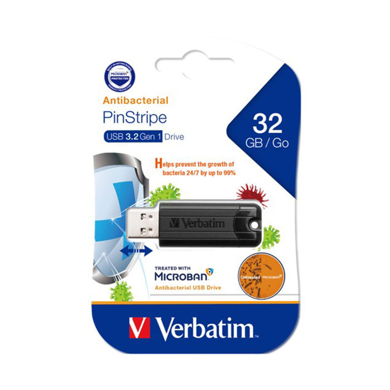 Store verbatim n GO Microban 3.0 USB Drive (noir)