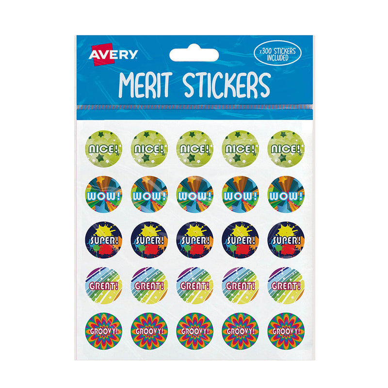 Avery bijschriften verdienen stickers 300 stks