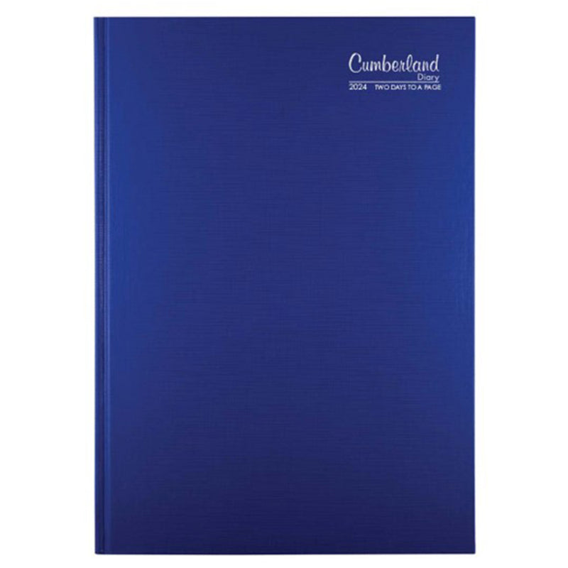 Cumberland Premium CaseBound A5 2024 Diary (blauw)