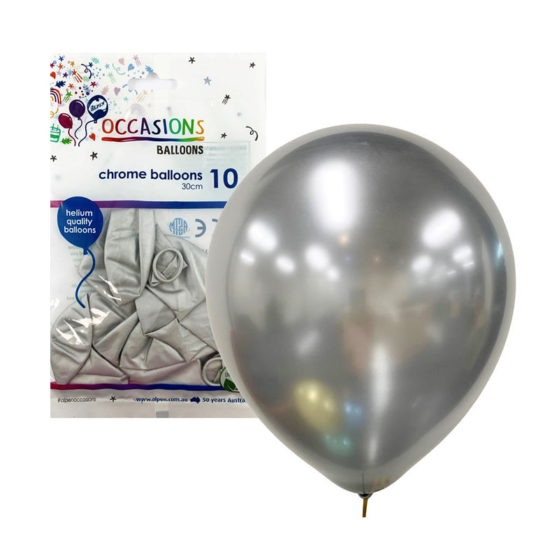 Ballons Alpen Chrome 30 cm (paquet de 10)