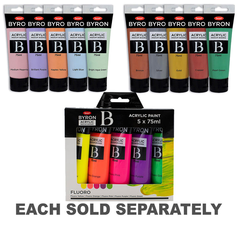 Jasart Byron Acrylic Paint 75mL (Set of 5)