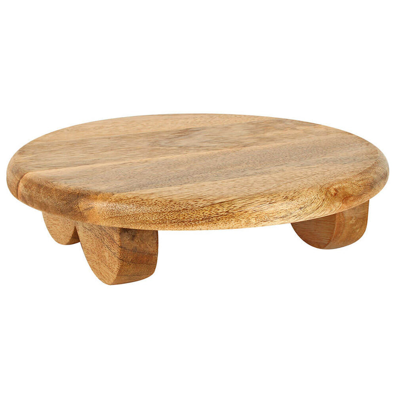 Likelyli Mango Wood Circle Display on Legs Round