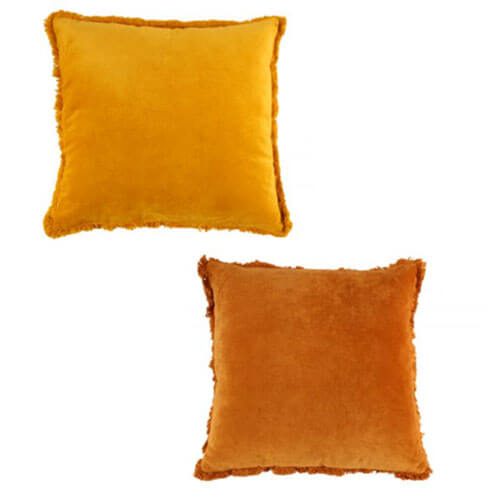 Maci Velvet Ruffle Edge Cushion (50x50x4cm)