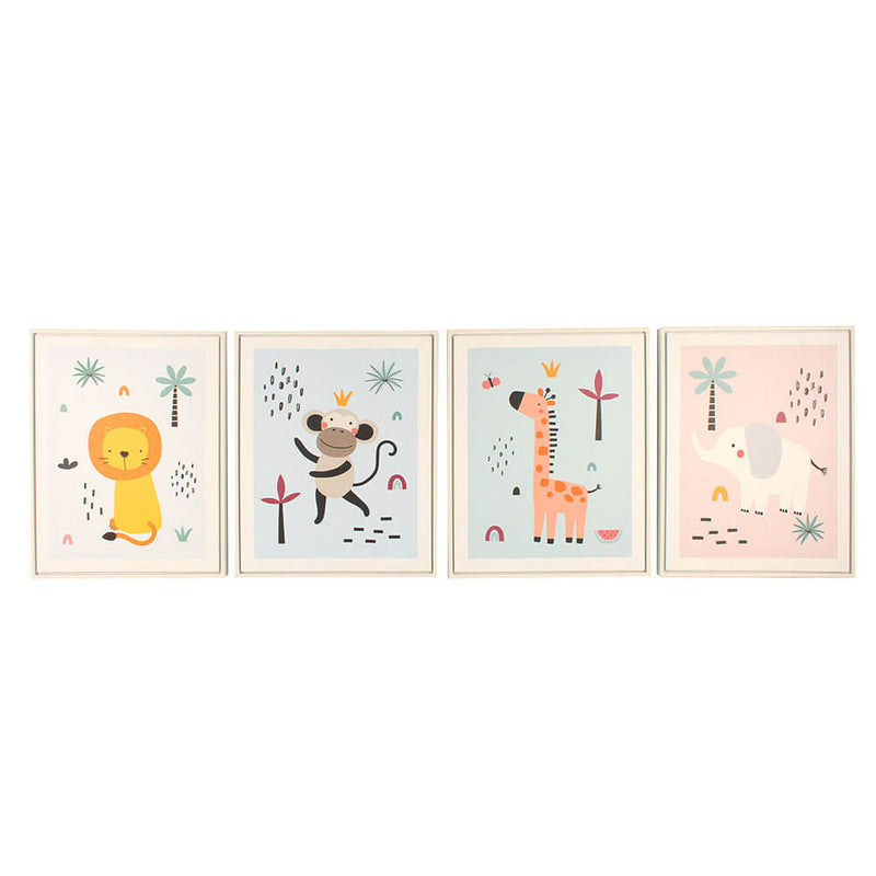 Jordan Kids Room -afdrukken met frameset van 4 (50x40x3cm)