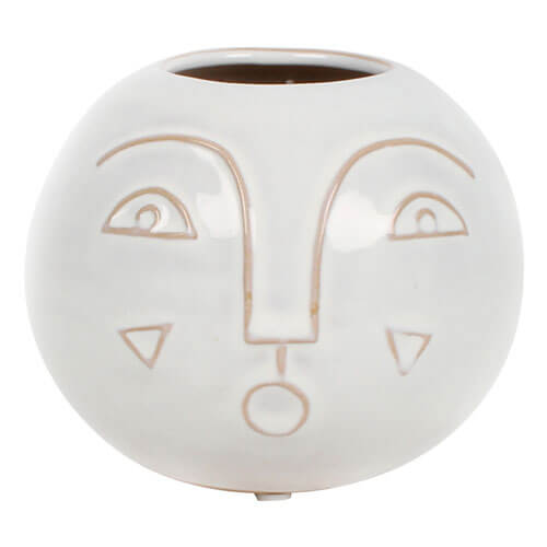 Liloe Face Stoneware Pot Planter