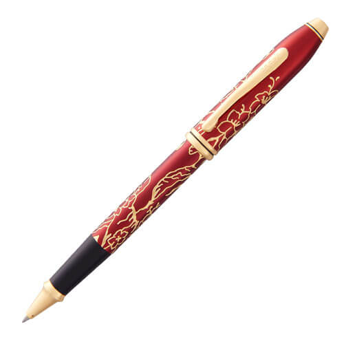 Townsend Plum Lacquer 23ct Zodiac Rollerball Pen