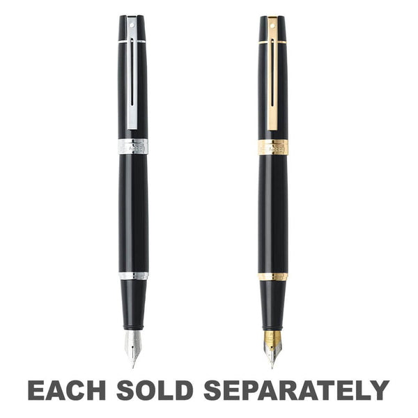 Sheaffer 300 Fine Fountain Pen (Glossy Black)