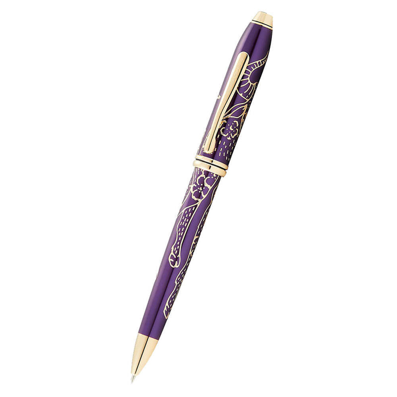 Townsend Plum Lacquer 23ct Zodiac Ballpoint Pen