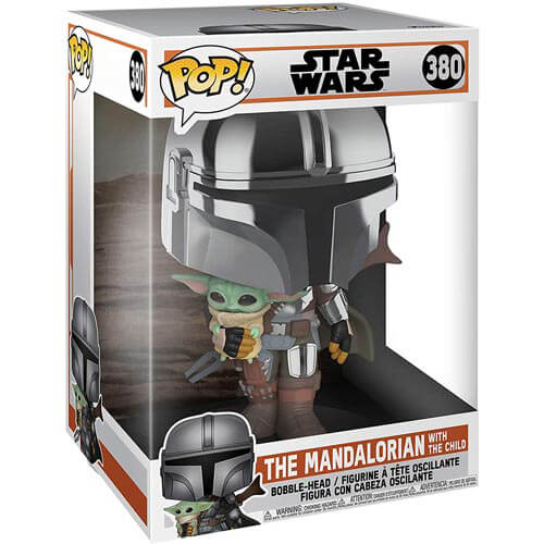 The Mandalorian Mandalorian with Child Chrome 10" Pop! Vinyl