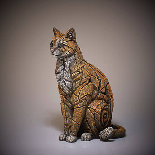 Edge Sculpture Ginger Cat Figure (38cm)