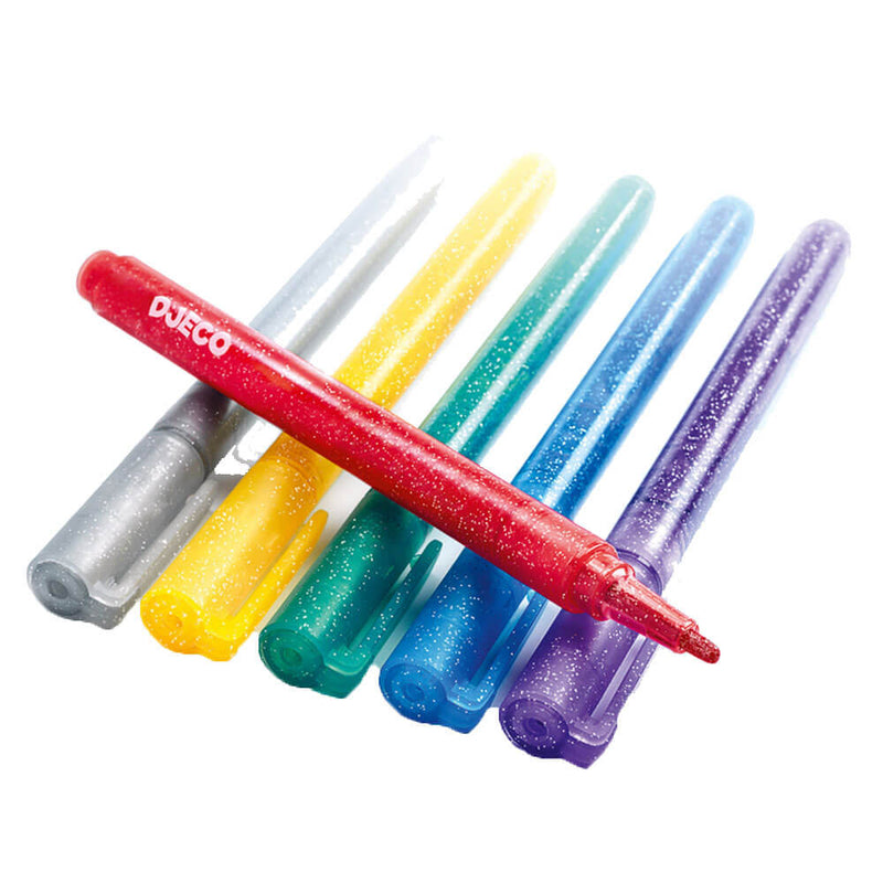 Djeco Glitter Markers (pakket van 6)