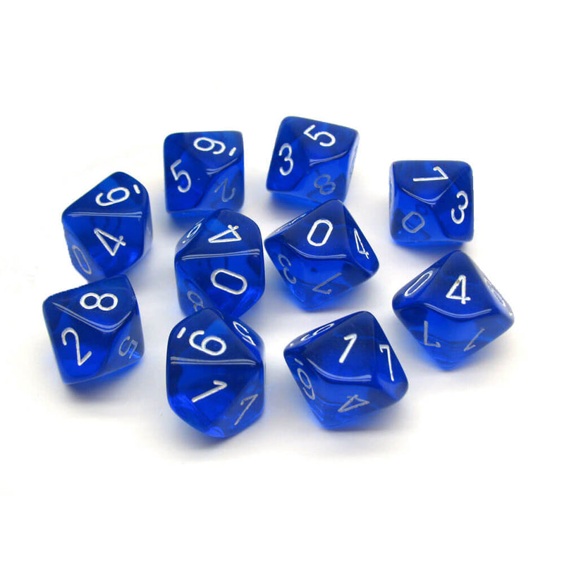 Jeu de 10 matrices polyédriques Chessex D10