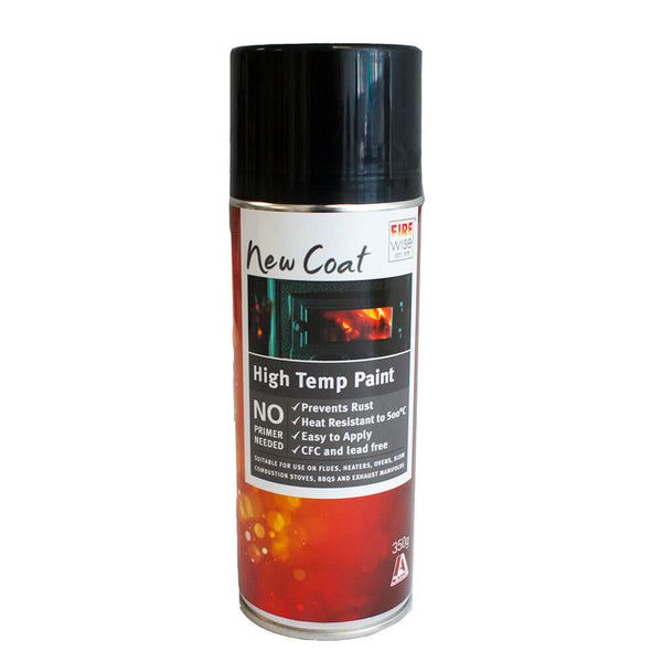 RubbedIn Stove Spray-On Black Paint (350g)