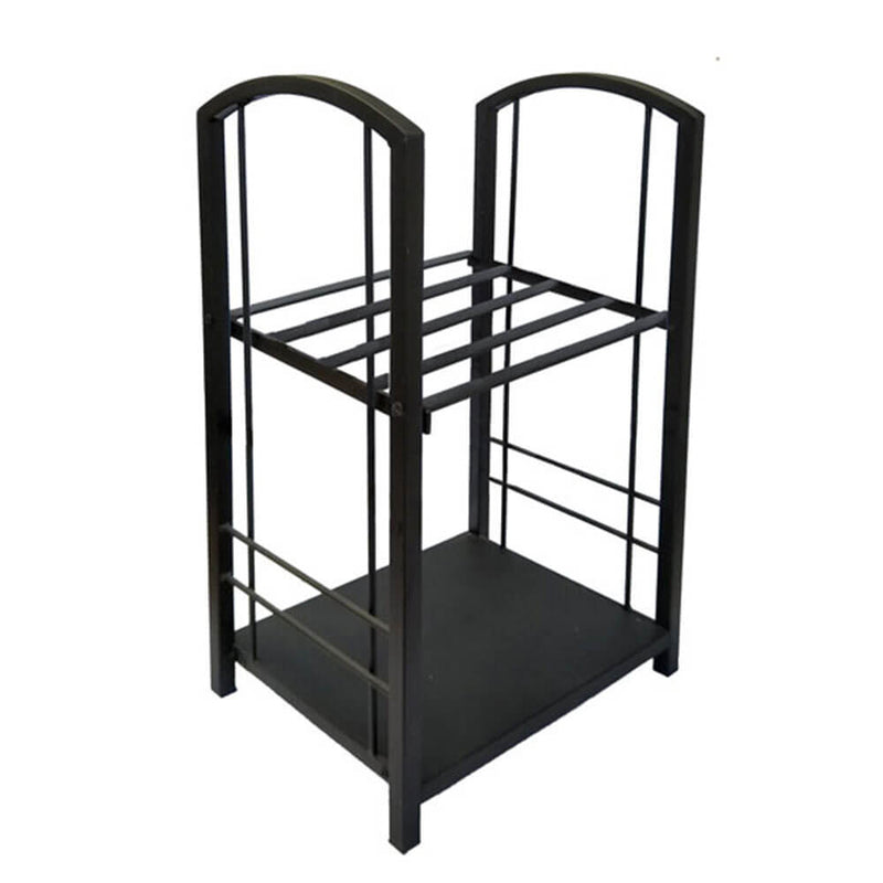 FireUp 2 Tier Steel Wood Rack (Blk 73cm H)