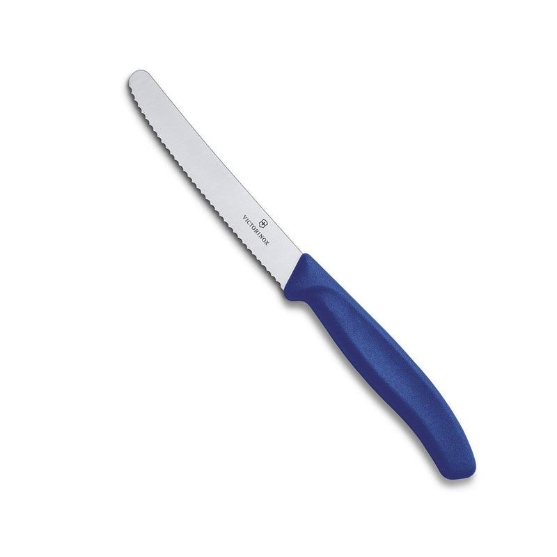 Classic Round Tip Serrated Steak & Tomato Knife (Blue)