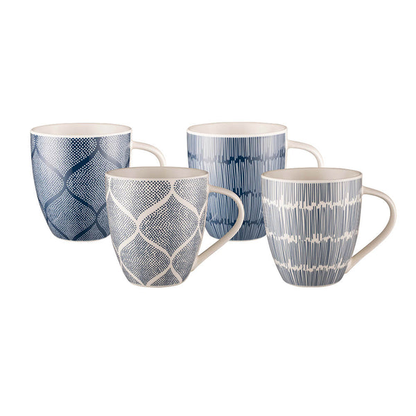 Bundanoon Mega Mug 4pcs (Indigo Sketch)