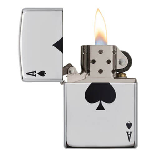 Zippo Lucky Ace High Polished Chrome Lighter