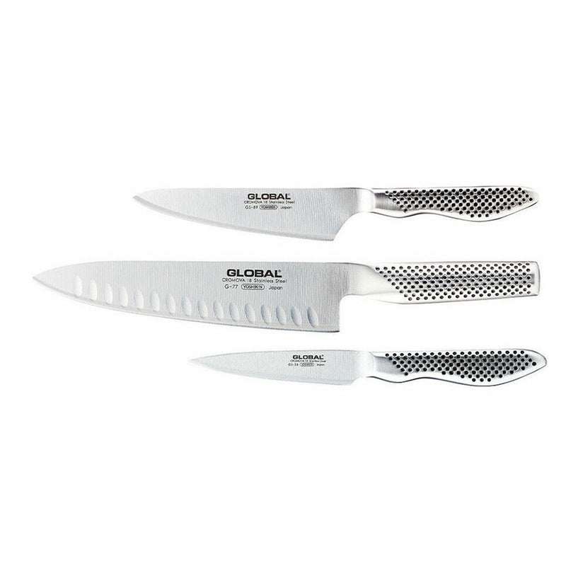 Global Knives roestvrijstalen messenset (3 stcs)