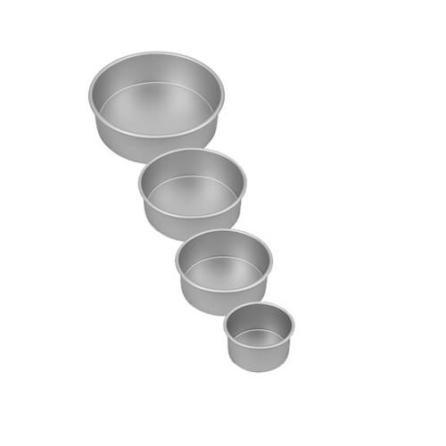 Bakemaster Round Cake Pan (Silver Anodised)