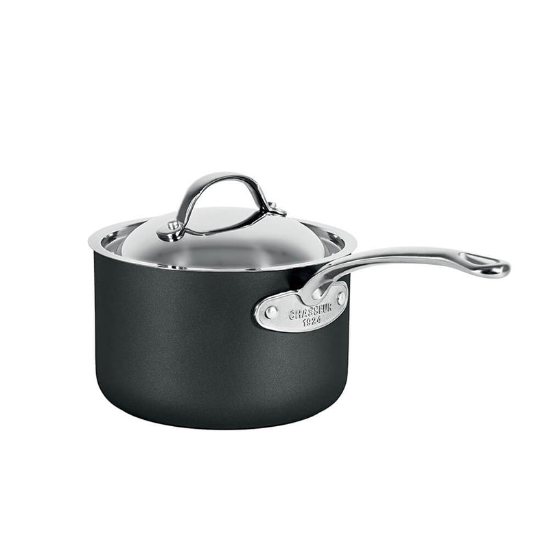 Chasseur hard geanodiseerde steelpan met deksel