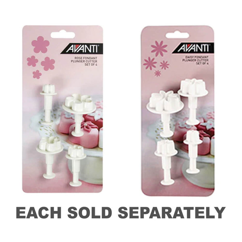 Avanti fondant plunjer gesneden set (4 stcs)