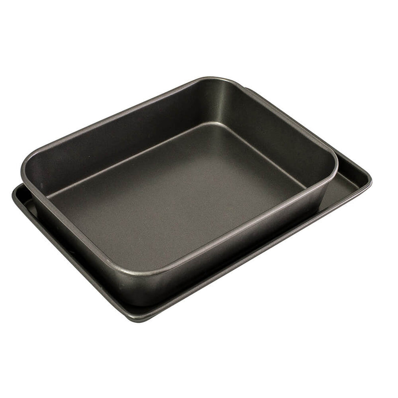 Bakemaster RoastingPan/Oven Tray Twin Pack