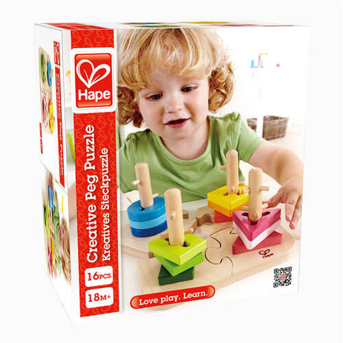 Hape Creative Peg Wood Jigsaw Puzzle